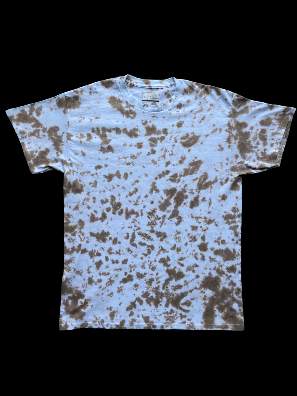 Khaki Scrunch Tie Dye T-Shirt, Adult, Unisex, S, M, L, XL, 2XL, 3XL, 4XL, 5XL, Dyed in the UK, Gift