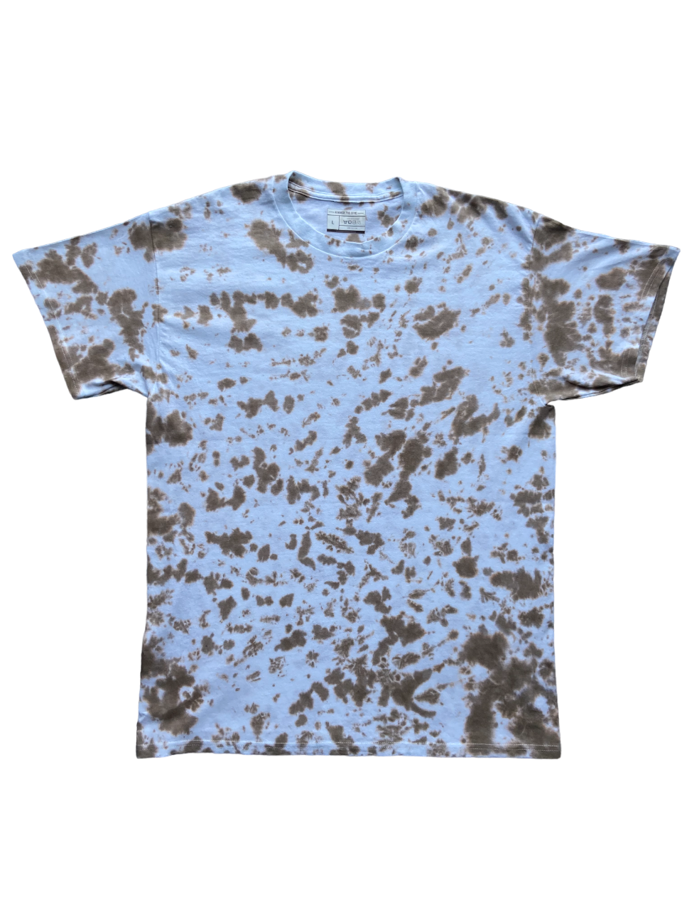 Khaki Scrunch Tie Dye T-Shirt, Adult, Unisex, S, M, L, XL, 2XL, 3XL, 4XL, 5XL, Dyed in the UK, Gift