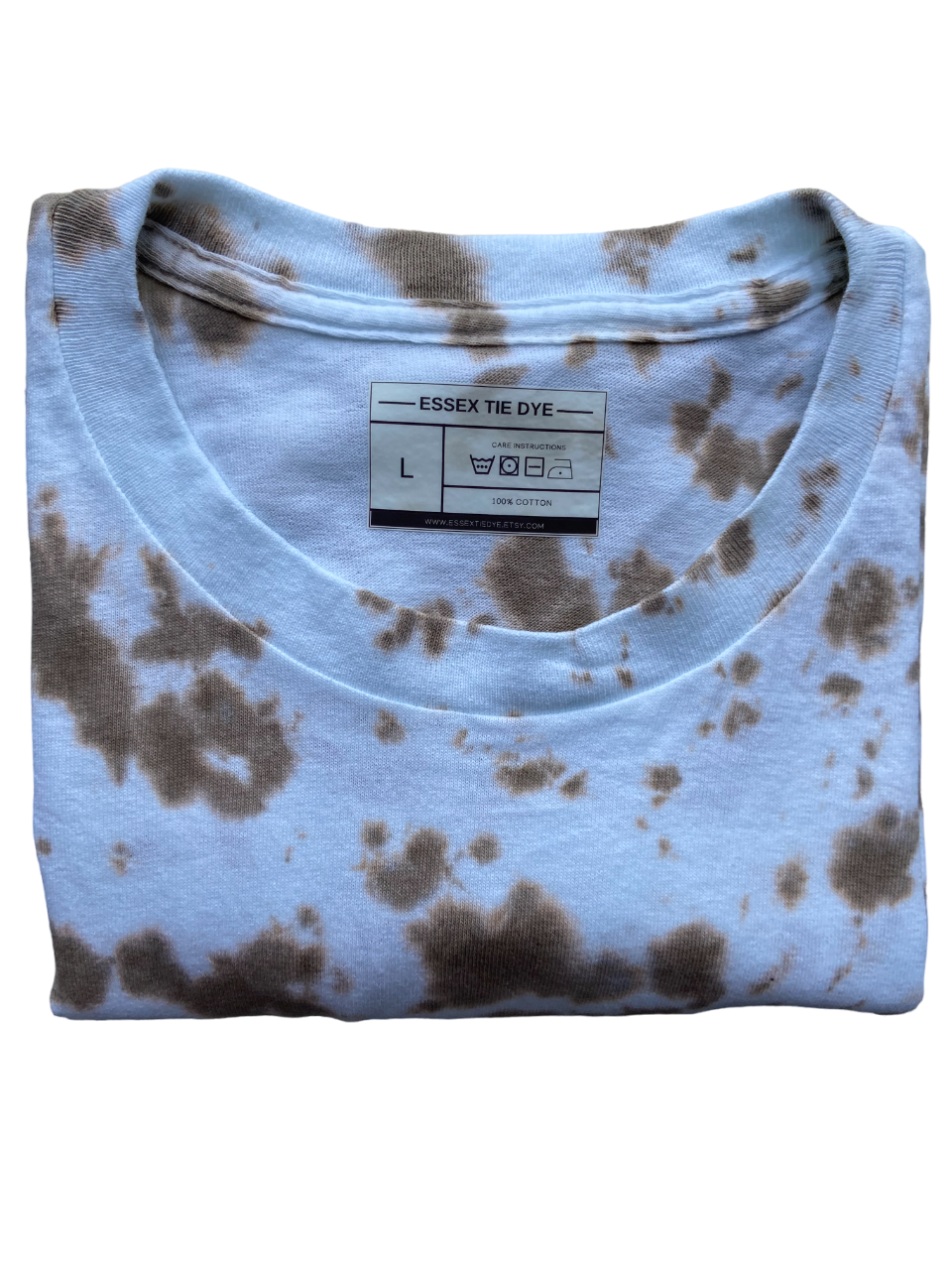 Khaki Scrunch Tie Dye T-Shirt, Adult, Unisex, S, M, L, XL, 2XL, 3XL, 4XL, 5XL, Dyed in the UK, Gift