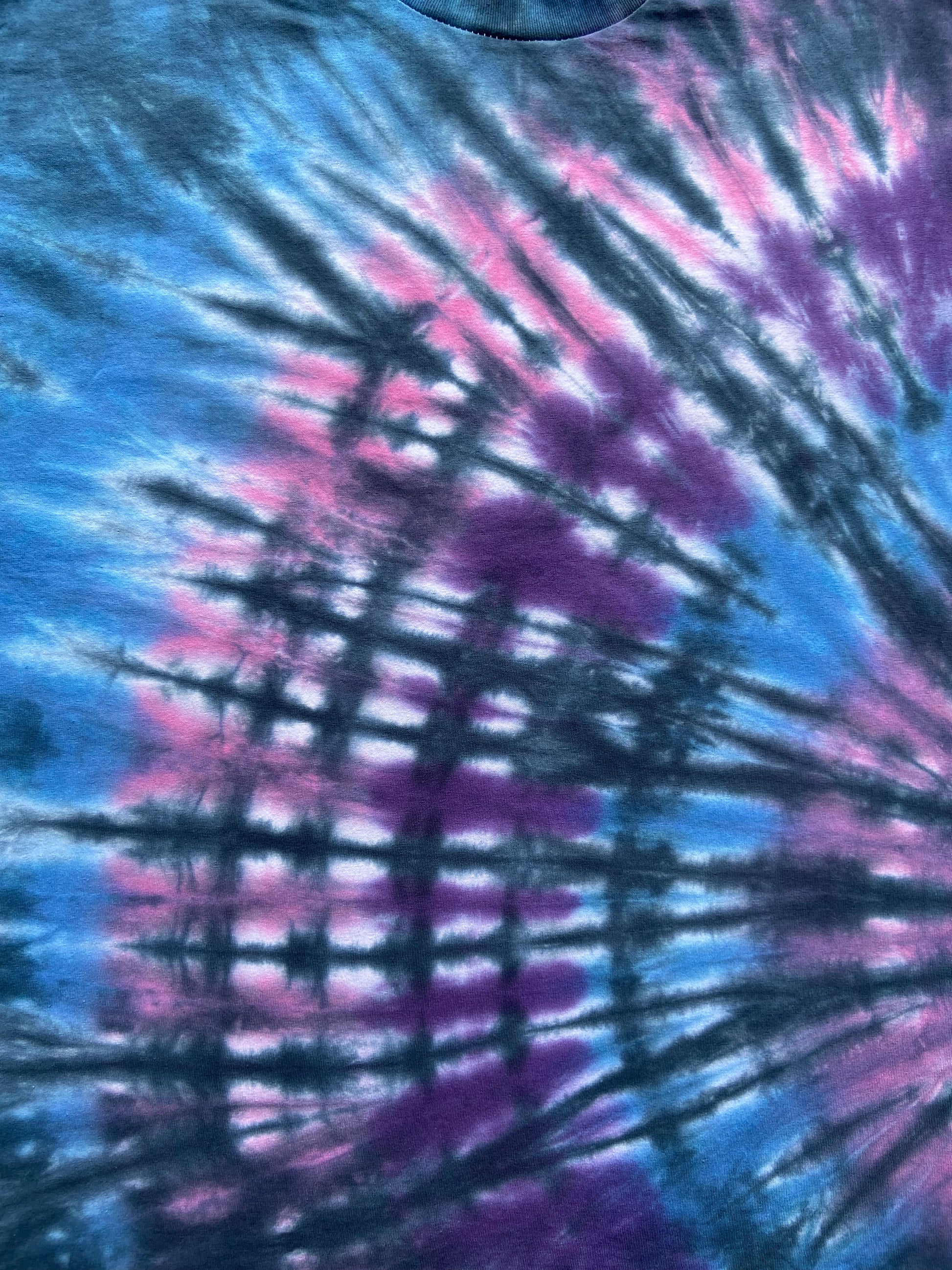 Fractal Star Tie Dye T-Shirt, Adult, Youth, Unisex, XS, S, M, L, XL, 2XL, 3XL, 4XL, 5XL, Dyed in the UK, Gift