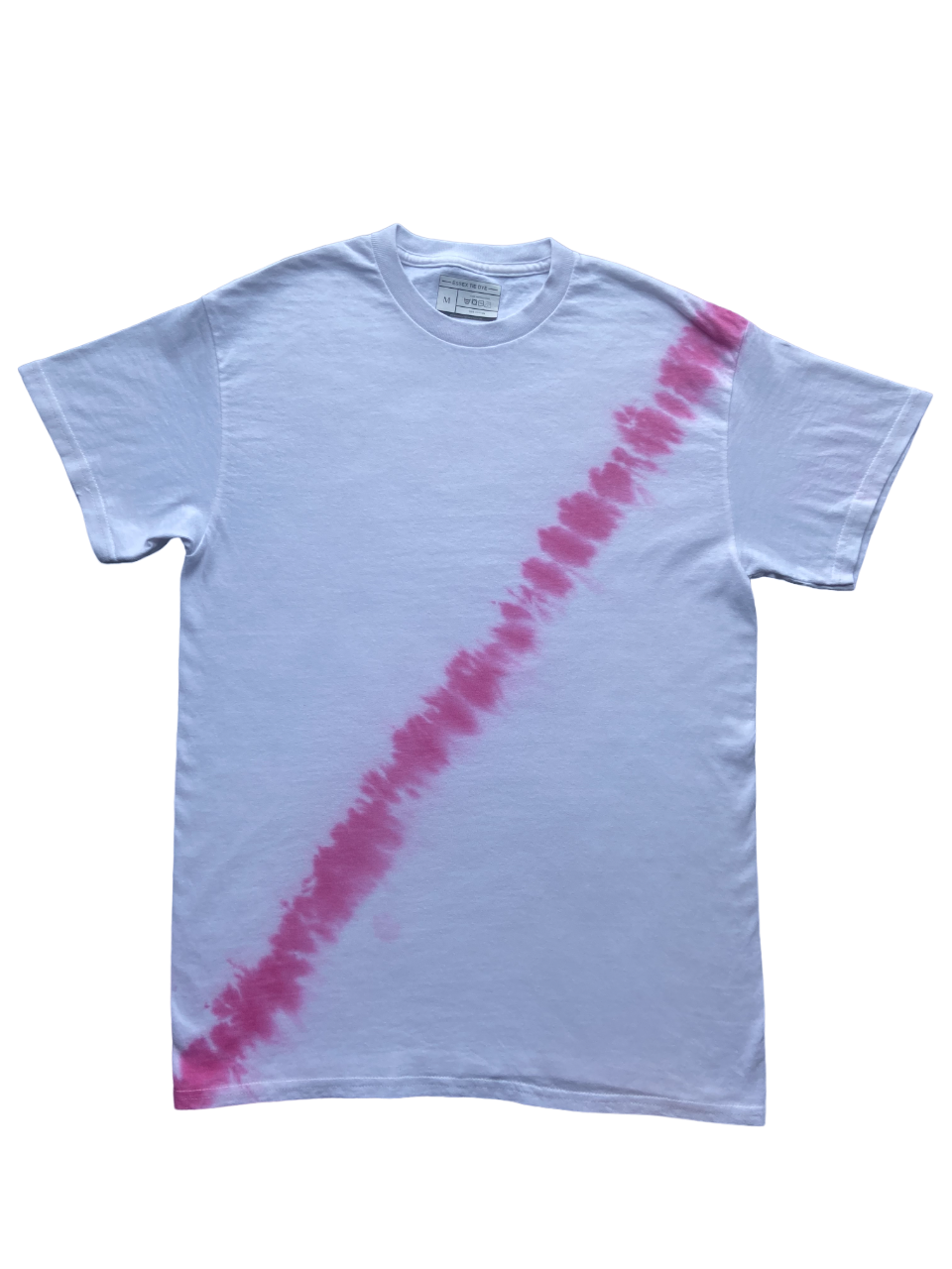 Hot Pink Accent Tie Dye T-Shirt, Adult, Youth, Unisex, XS, S, M, L, XL, 2XL, 3XL, 4XL, 5XL, Dyed in the UK, Gift