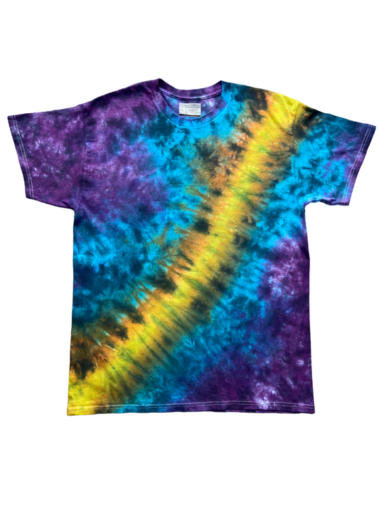 Yellow Space Rift Dye T-Shirt, Adult, Youth,  Unisex, XS, S, M, L, XL, 2XL, 3XL, 4XL, 5XL, Dyed in the UK, Gift