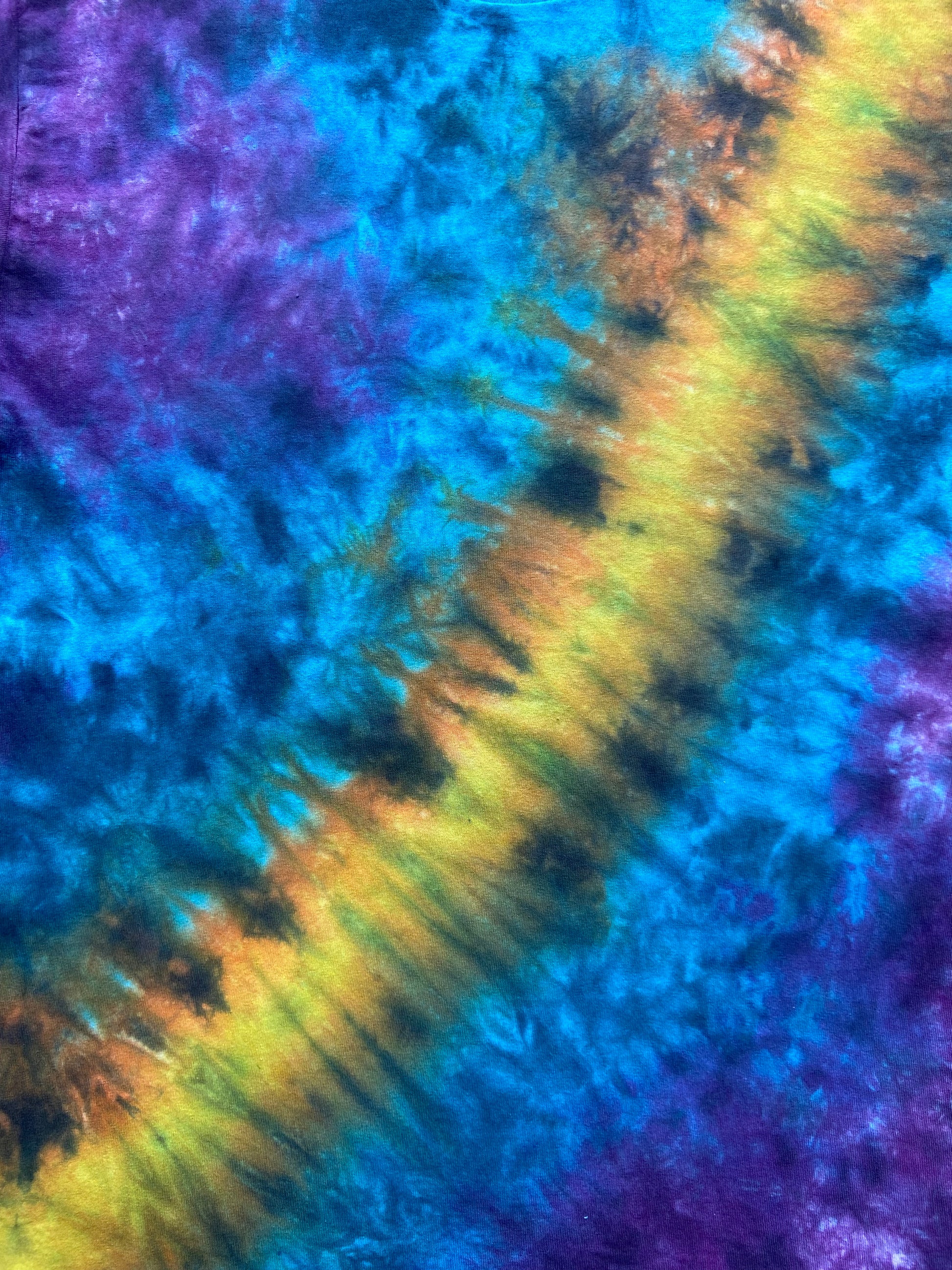Yellow Space Rift Dye T-Shirt, Adult, Youth,  Unisex, XS, S, M, L, XL, 2XL, 3XL, 4XL, 5XL, Dyed in the UK, Gift