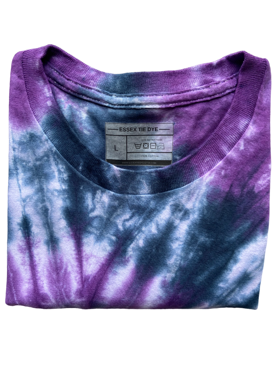 Purple and Black Spiral Tie Dye