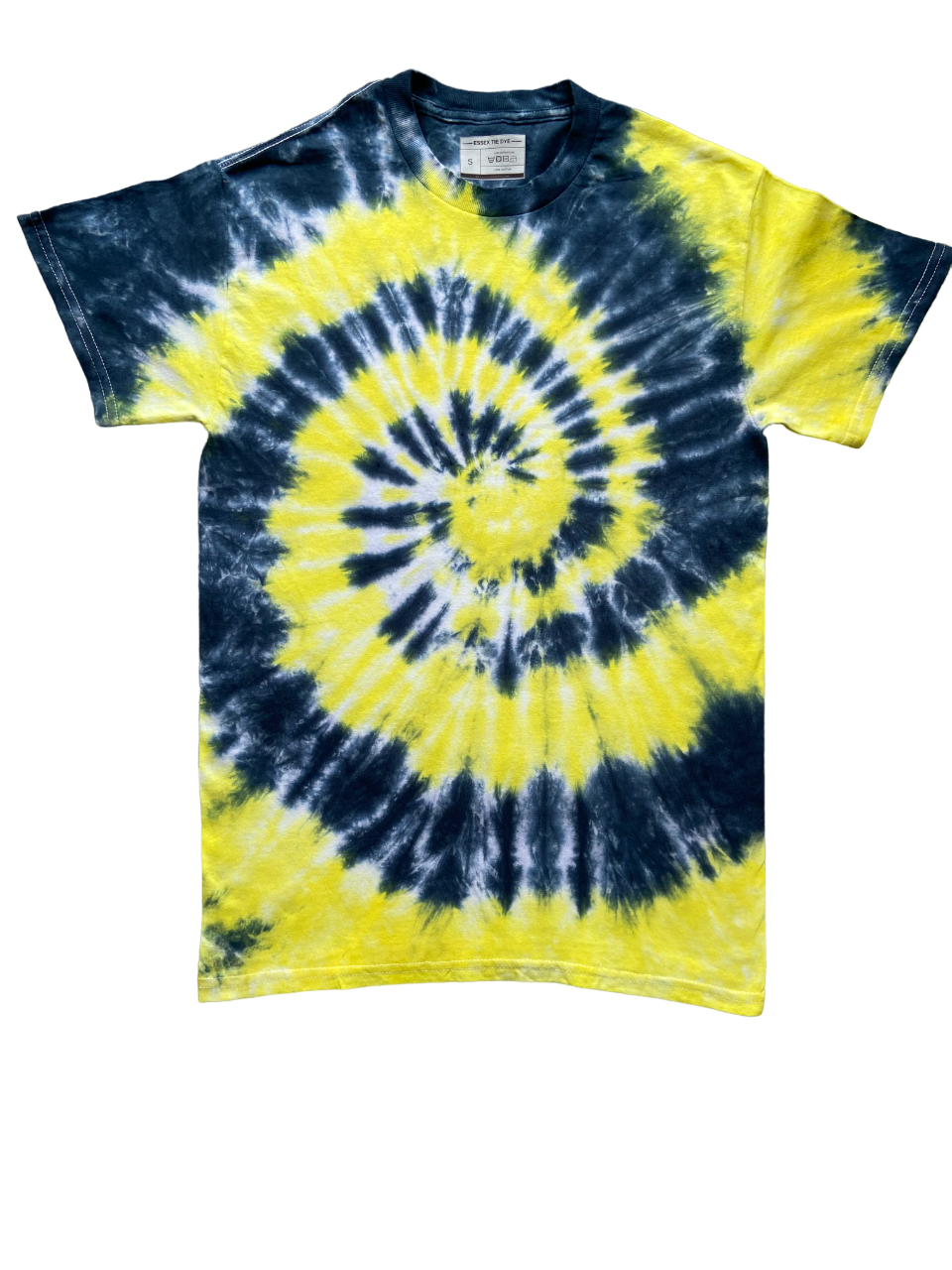 Yellow and Black Spiral Tie Dye