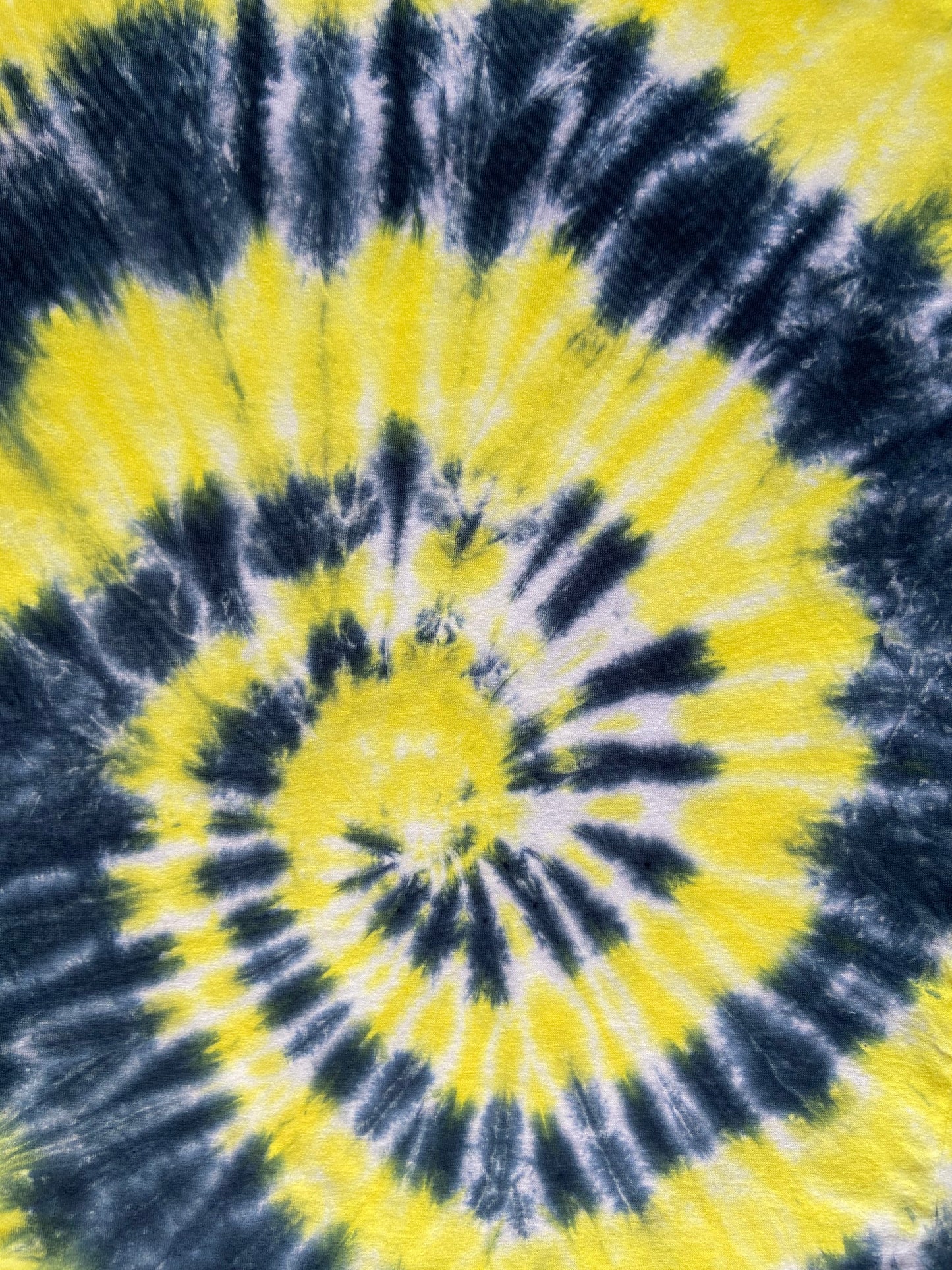 Yellow and Black Spiral Tie Dye T-Shirt, Adult, Youth, Unisex, XS, S, M, L, XL, 2XL, 3XL, 4XL, 5XL, Dyed in the UK, Gift