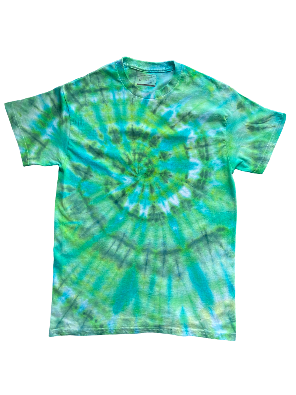Green Vortex Ice Tie Dye T-Shirt, Adult, Youth, Unisex XS, S, M, L, XL, 2XL, 3XL, 4XL, 5XL, Dyed in the UK, Gift
