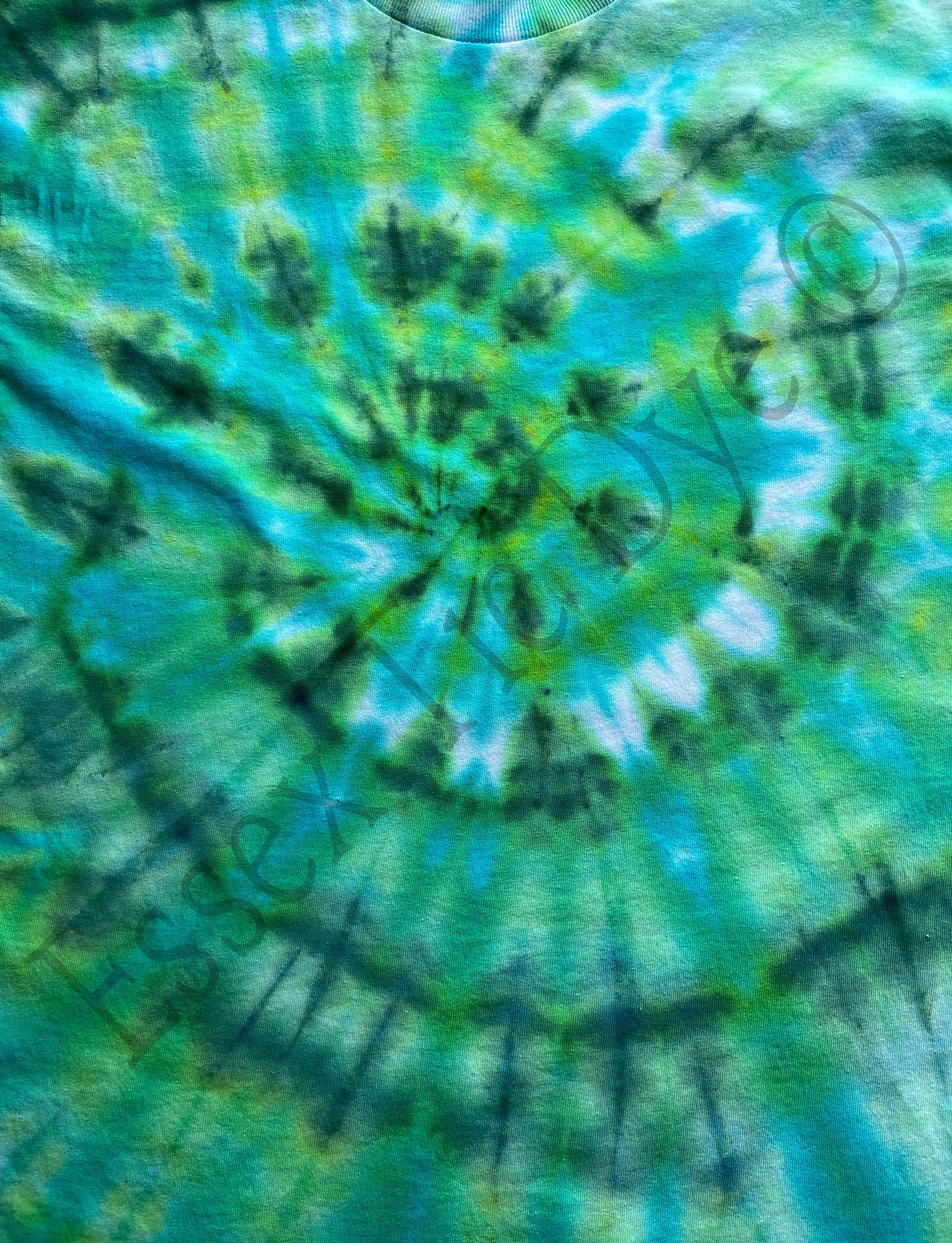 Green Vortex Ice Tie Dye