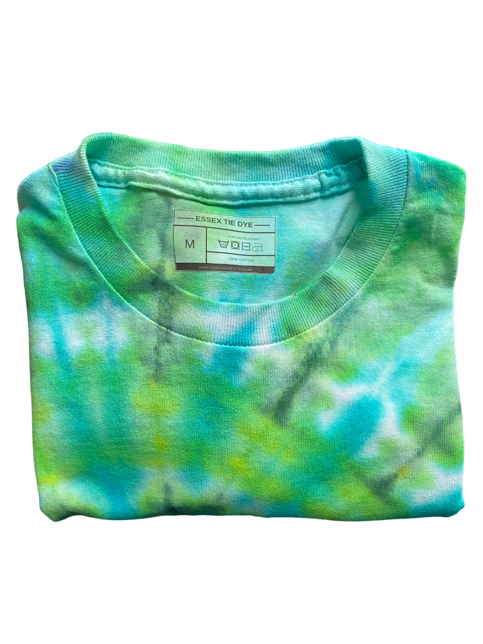 Green Vortex Ice Tie Dye T-Shirt, Adult, Youth, Unisex XS, S, M, L, XL, 2XL, 3XL, 4XL, 5XL, Dyed in the UK, Gift