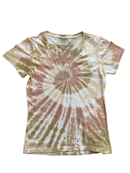 Earth Spiral Tie Dye T-Shirt, Adult, Youth, Unisex, XS, S, M, L, XL, 2XL, 3XL, 4XL, 5XL, Hand Dyed in the UK, Gift, Unique, Neutral