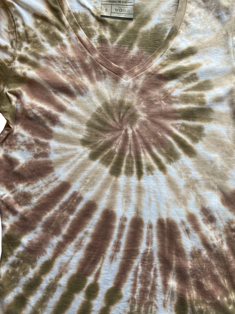 Earth Spiral Tie Dye T-Shirt, Adult, Youth, Unisex, XS, S, M, L, XL, 2XL, 3XL, 4XL, 5XL, Hand Dyed in the UK, Gift, Unique, Neutral