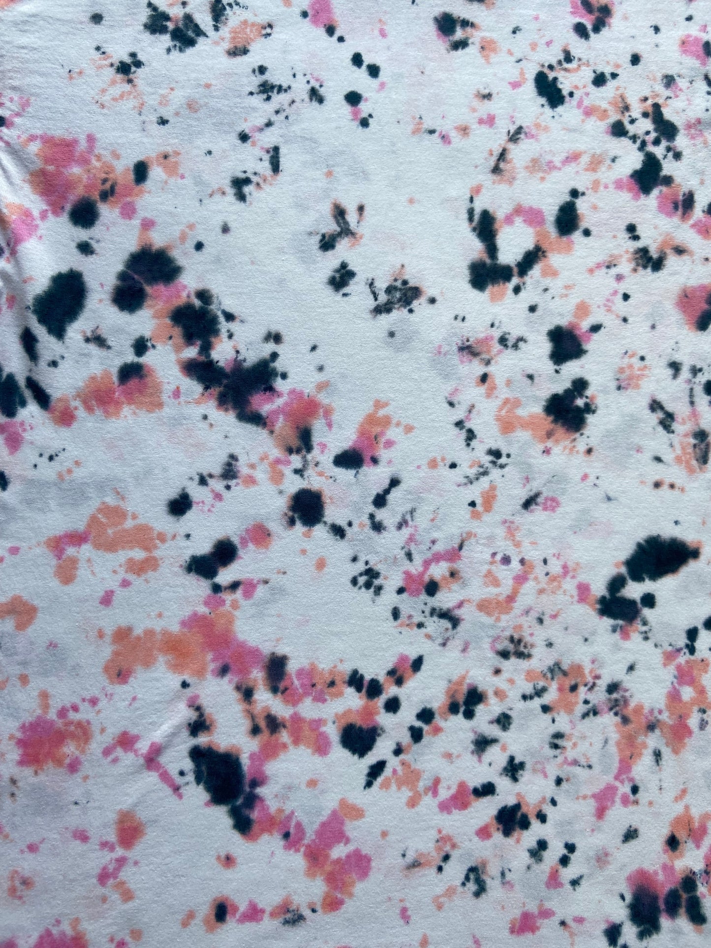 Black, Peach and Pink Tie Dye T-Shirt, Adult, S, M, L, XL, 2XL, 3XL, 4XL, 5XL, Dyed in the UK, Gift