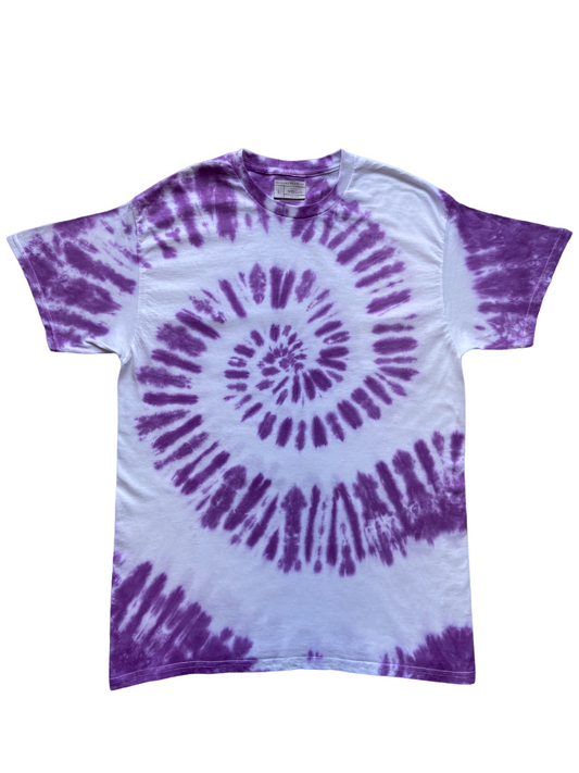 Grape Spiral Tie Dye T-Shirt, Adult, Youth, Unisex, XS, S, M, L, XL, 2XL, 3XL, 4XL, 5XL, Dyed in the UK, Gift