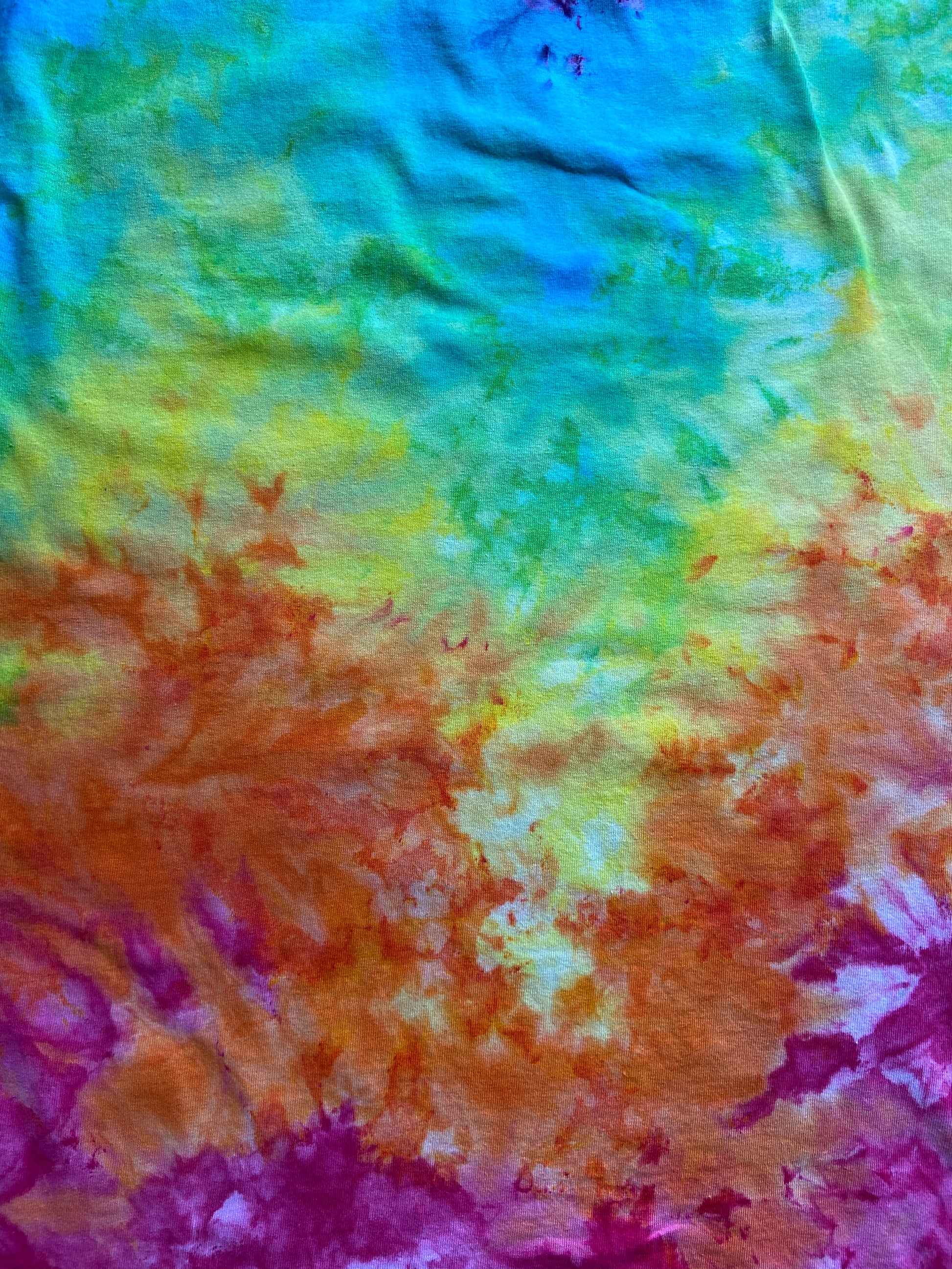 Rainbow Ice Tie Dye T-Shirt, Adult, Youth, Unisex XS, S, M, L, XL, 2XL, 3XL, 4XL, 5XL, Dyed in the UK, Gift