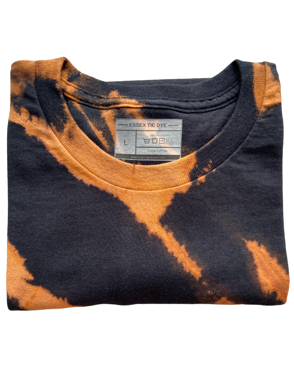 Black Bleach Shatter T-Shirt, Adult, Youth, XS, S, M, L, XL, 2XL, 3XL, 4XL, 5XL, Dyed in the UK, Gift