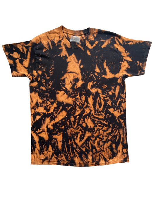 Black Bleach Scrunch T-Shirt, Adult, Youth, XS, S, M, L, XL, 2XL, 3XL, 4XL, 5XL, Dyed in the UK, Gift