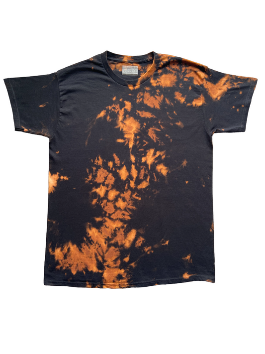 Black Bleach Accent T-Shirt, Adult, Youth, XS, S, M, L, XL, 2XL, 3XL, 4XL, 5XL, Dyed in the UK, Gift