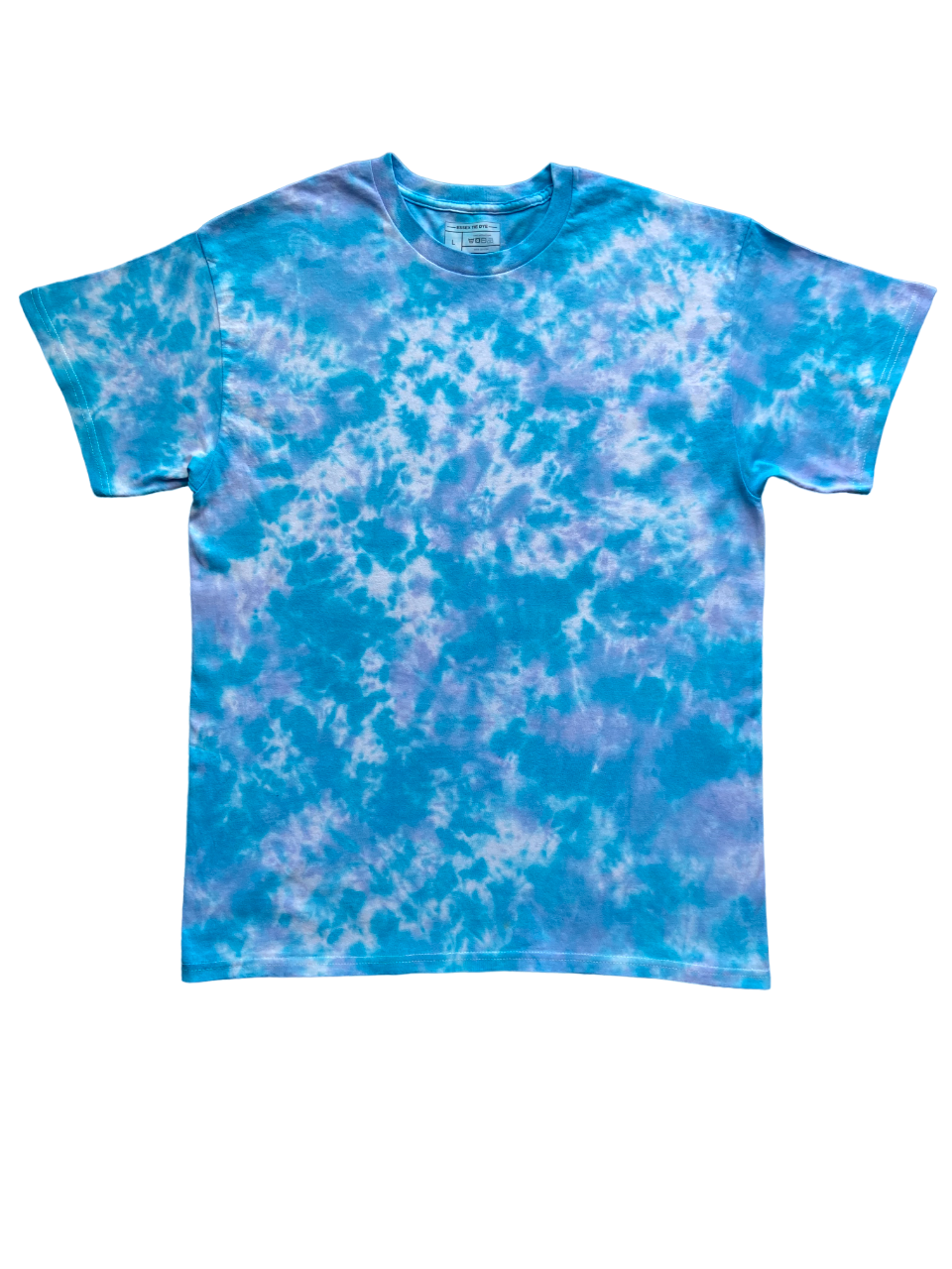 Turquoise and Ice Blue Scrunch Tie Dye T-Shirt, Adult, Youth, Unisex, XS, S, M, L, XL, 2XL, 3XL, 4XL, 5XL, Dyed in the UK, Gift, Handmade