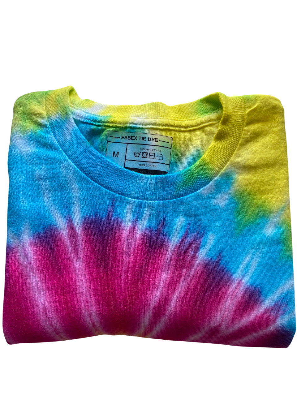 Primary Spiral Tie Dye T-Shirt, Adult, Youth, Unisex, XS, S, M, L, XL, 2XL, 3XL, 4XL, 5XL, Dyed in the UK, Gift