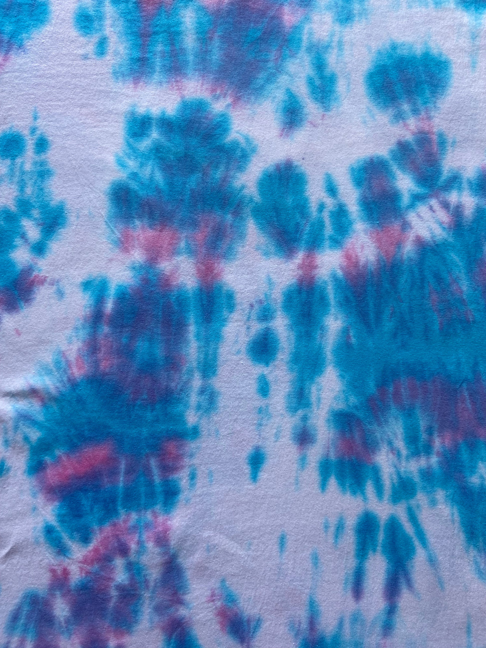 Blue and Pink Wave Tie Dye T-Shirt, Adult, Youth, Unisex, XS, S, M, L, XL, 2XL, 3XL, 4XL, 5XL, Dyed in the UK, Gift, Handmade to order