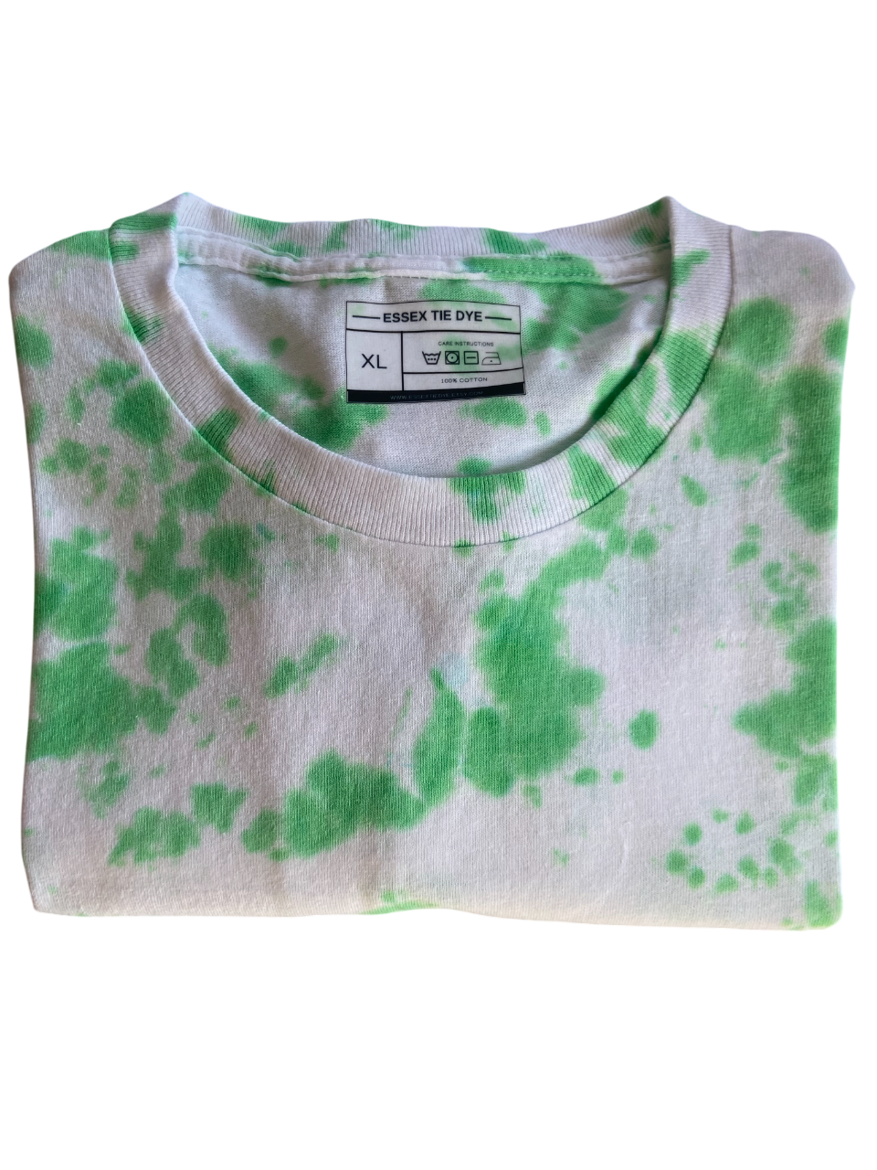 Bright Green Scrunch Tie Dye T-Shirt, Adult, Youth, Unisex, XS, S, M, L, XL, 2XL, 3XL, 4XL, 5XL, Dyed in the UK, Gift