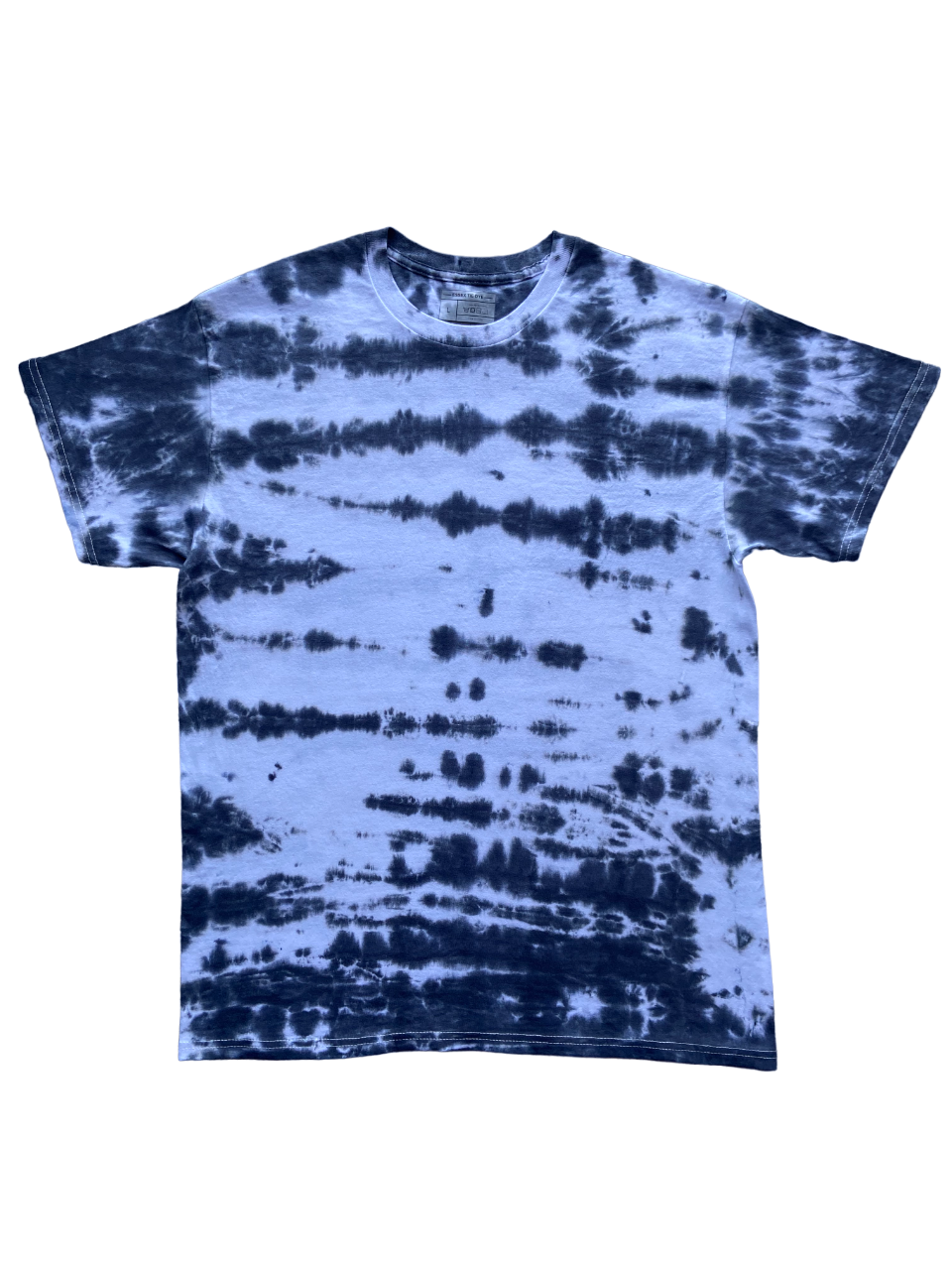 Black Horizontal Stripe Tie Dye T-Shirt, Adult, Youth, XS, S, M, L, XL, 2XL, 3XL, 4XL, 5XL, Dyed in the UK, Gift