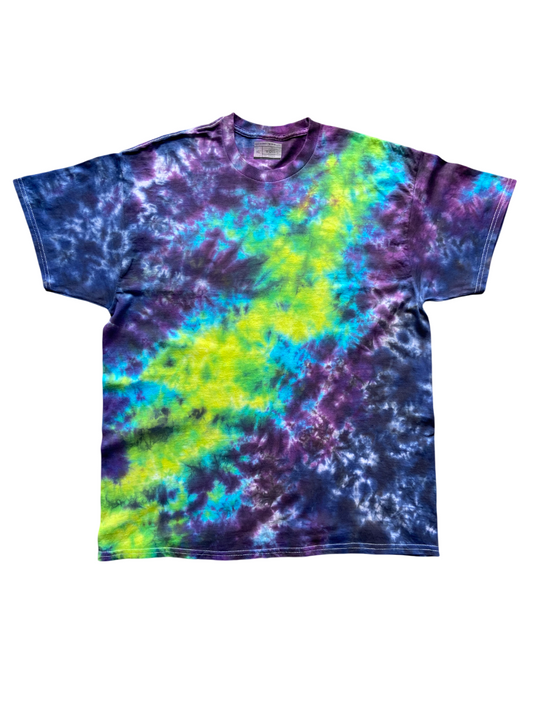 Green Space Nebula Tie Dye T-Shirt, Youth, Unisex, XS, S, M, L, XL, 2XL, 3XL, 4XL, 5XL, Dyed in the UK, Gift