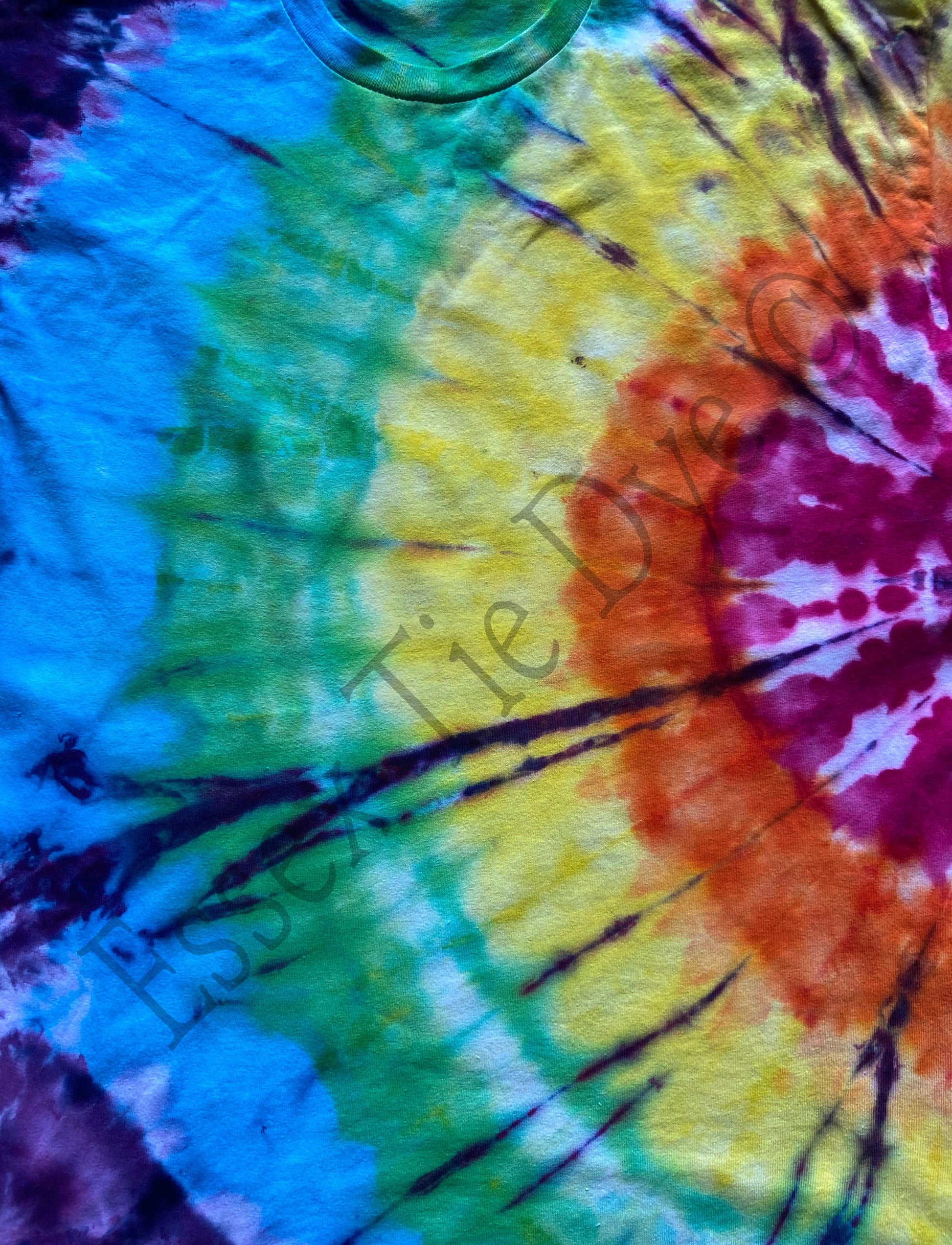 Rainbow Ice Star Tie Dye T-Shirt, Adult, Youth, Unisex XS, S, M, L, XL, 2XL, 3XL, 4XL, 5XL, Dyed in the UK, Gift
