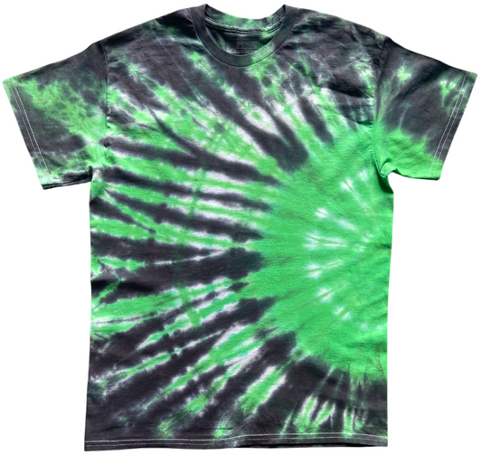 Green Star Tie Dye T-Shirt, Adult, Youth, Unisex, XS, S, M, L, XL, 2XL, 3XL, 4XL, 5XL, Dyed in the UK, Gift, Handmade to order, Unique