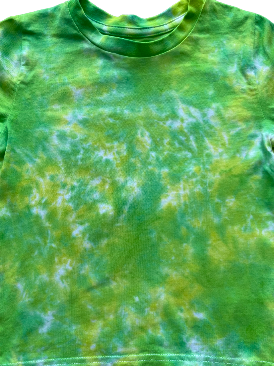 Green and Lime Scrunch Tie Dye T-Shirt, Adult, Youth, Unisex, XS, S, M, L, XL, 2XL, 3XL, 4XL, 5XL, Dyed in the UK, Gift