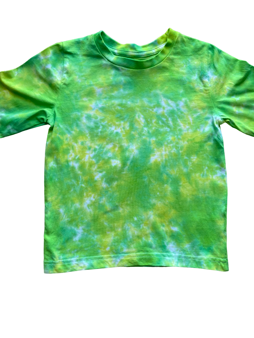 Green and Lime Scrunch Tie Dye T-Shirt, Adult, Youth, Unisex, XS, S, M, L, XL, 2XL, 3XL, 4XL, 5XL, Dyed in the UK, Gift