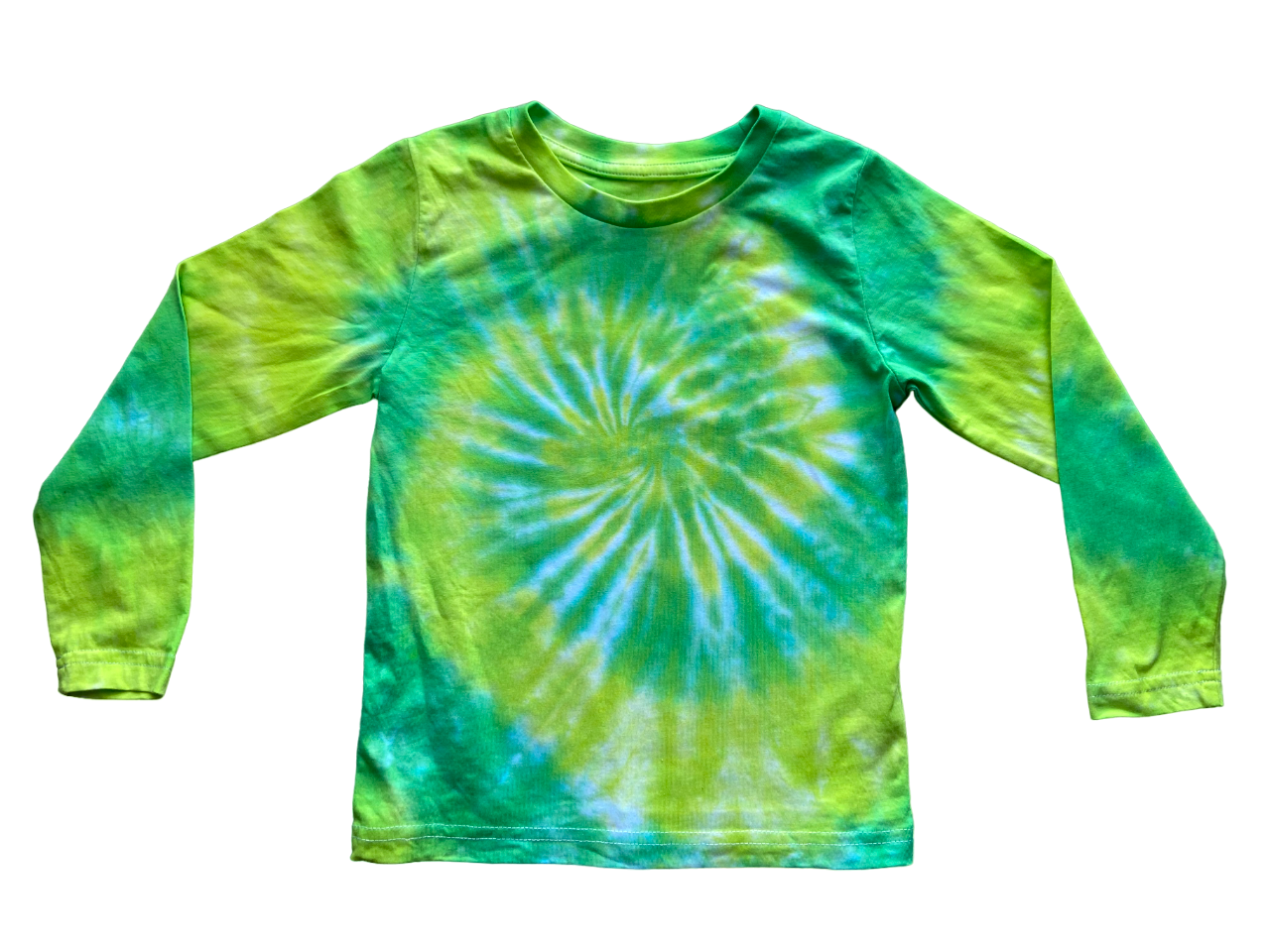 Green and Lime Spiral Tie Dye