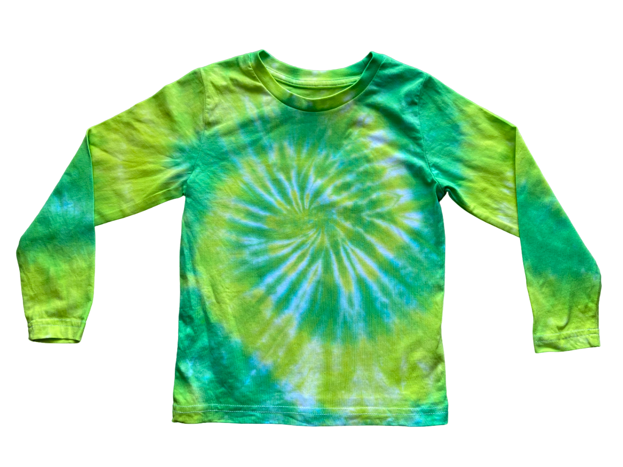 Green and Lime Spiral Tie Dye T-Shirt, Adult, Youth, Unisex, XS, S, M, L, XL, 2XL, 3XL, 4XL, 5XL, Dyed in the UK, Gift