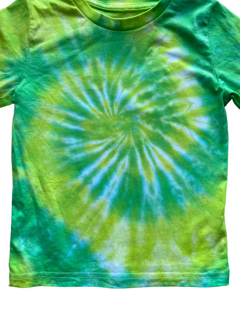 Green and Lime Spiral Tie Dye T-Shirt, Adult, Youth, Unisex, XS, S, M, L, XL, 2XL, 3XL, 4XL, 5XL, Dyed in the UK, Gift