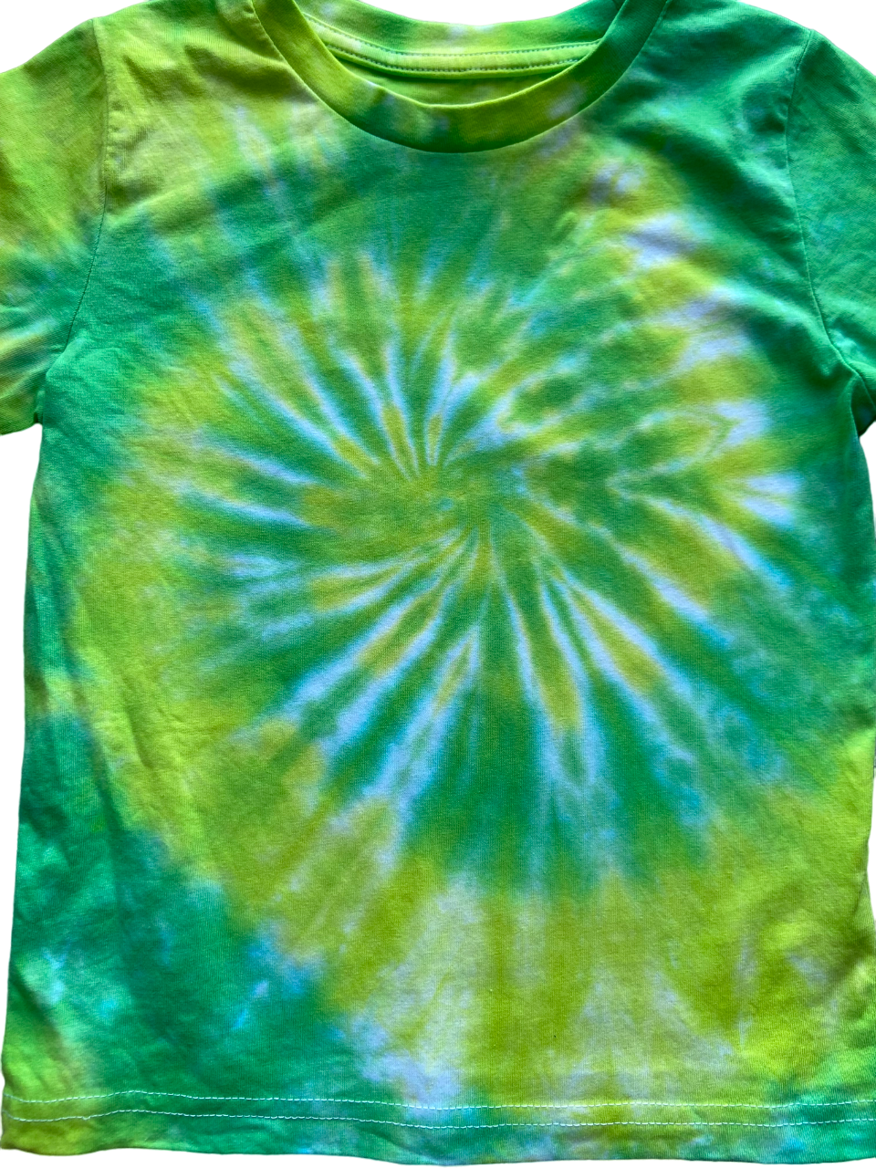 Green and Lime Spiral Tie Dye