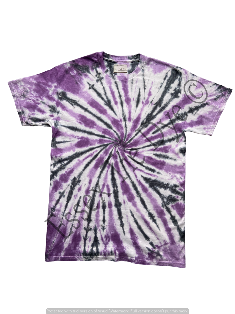 Purple and Black Spiral Tie Dye