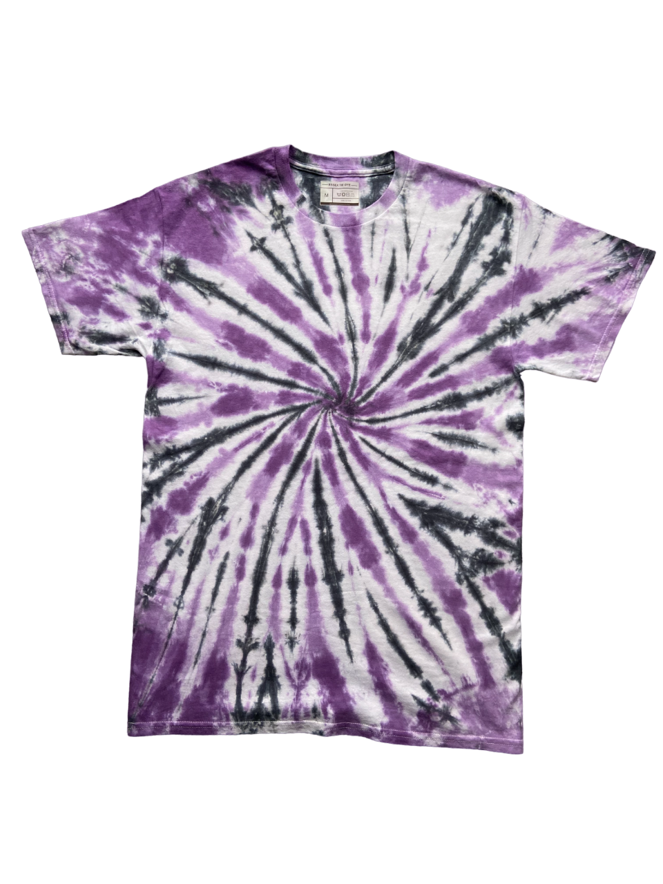 Purple and Black Spiral Tie Dye T-Shirt, Adult, Youth, Unisex, XS, S, M, L, XL, 2XL, 3XL, 4XL, 5XL, Dyed in the UK, Gift