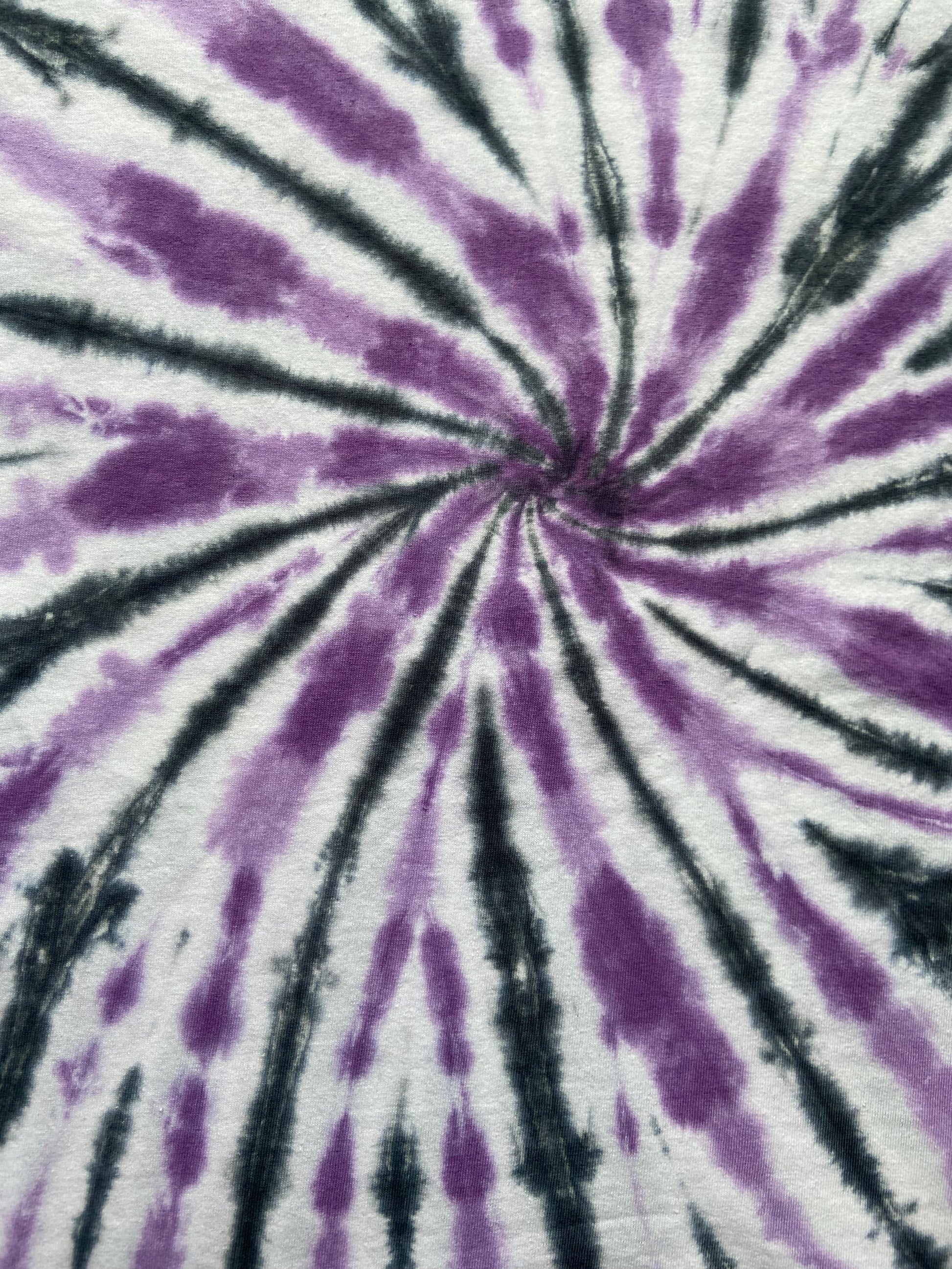 Purple and Black Spiral Tie Dye T-Shirt, Adult, Youth, Unisex, XS, S, M, L, XL, 2XL, 3XL, 4XL, 5XL, Dyed in the UK, Gift