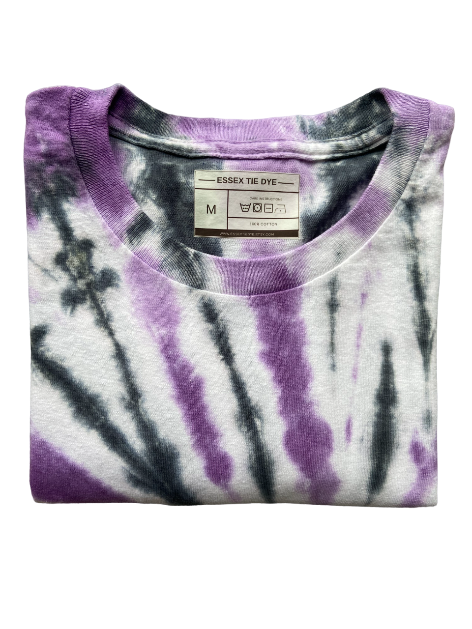 Purple and Black Spiral Tie Dye T-Shirt, Adult, Youth, Unisex, XS, S, M, L, XL, 2XL, 3XL, 4XL, 5XL, Dyed in the UK, Gift