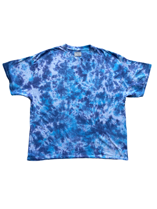 Alpine & Midnight Blue Scrunch Tie Dye T-Shirt, Adult, Youth, Unisex, XS, S, M, L, XL, 2XL, 3XL, 4XL, 5XL, Dyed in the UK, Gift