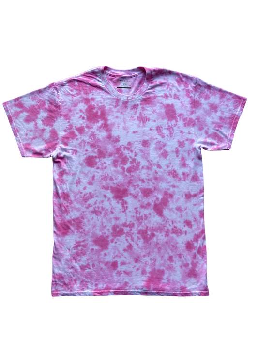 Hot Pink 2 Tone Scrunch Tie Dye T-Shirt, Adult, Youth, Unisex, XS, S, M, L, XL, 2XL, 3XL, 4XL, 5XL, Dyed in the UK, Gift