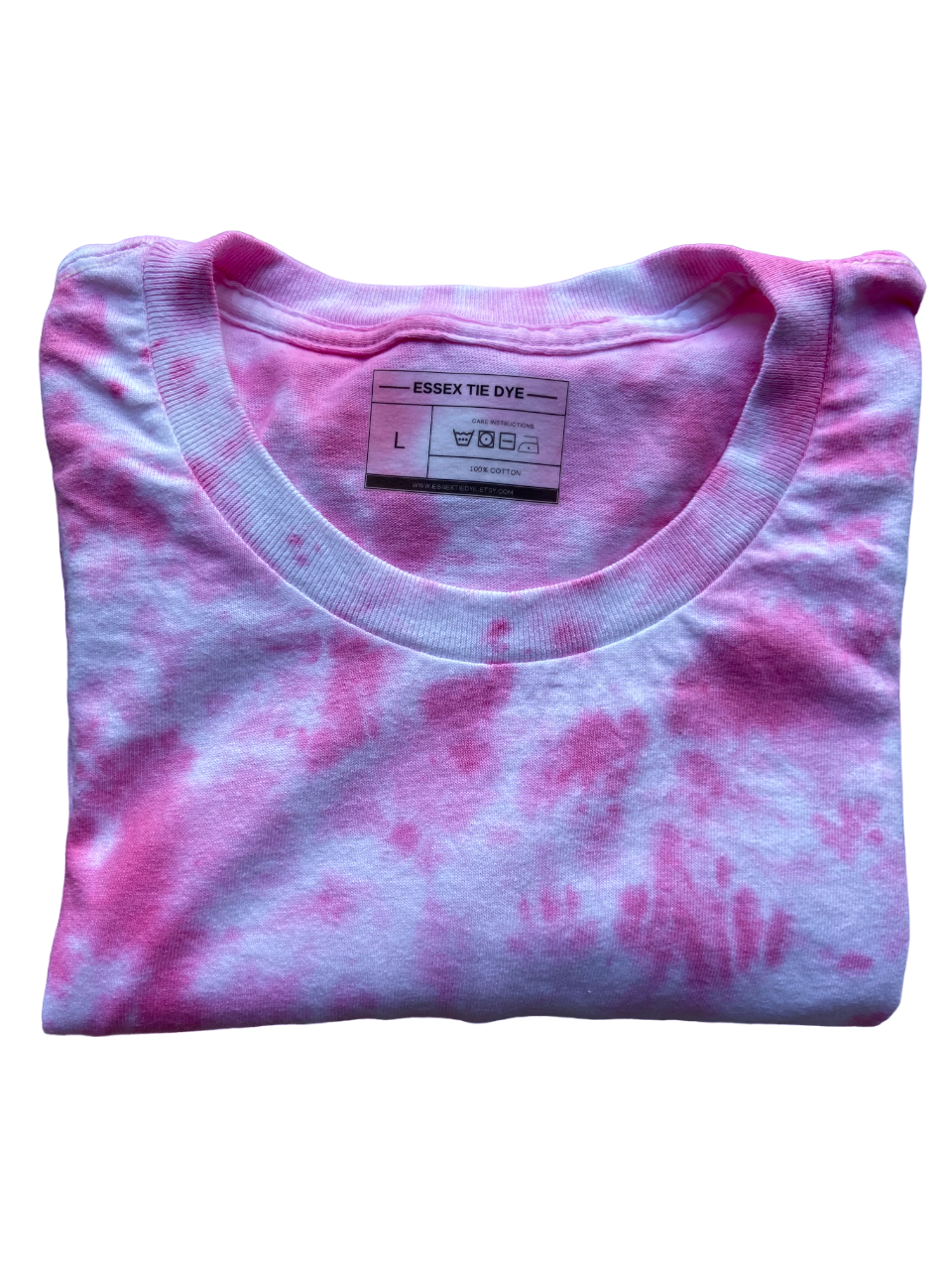 Hot Pink 2 Tone Scrunch Tie Dye T-Shirt, Adult, Youth, Unisex, XS, S, M, L, XL, 2XL, 3XL, 4XL, 5XL, Dyed in the UK, Gift