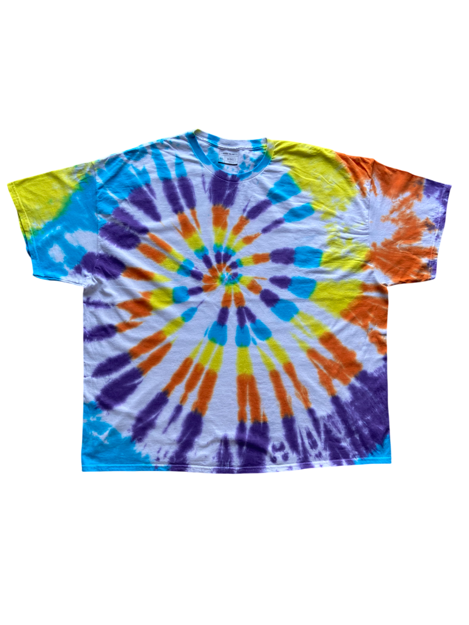 Bright Spiral Tie Dye T-Shirt, Adult, Youth, Unisex, XS, S, M, L, XL, 2XL, 3XL, 4XL, 5XL, Dyed in the UK, Gift