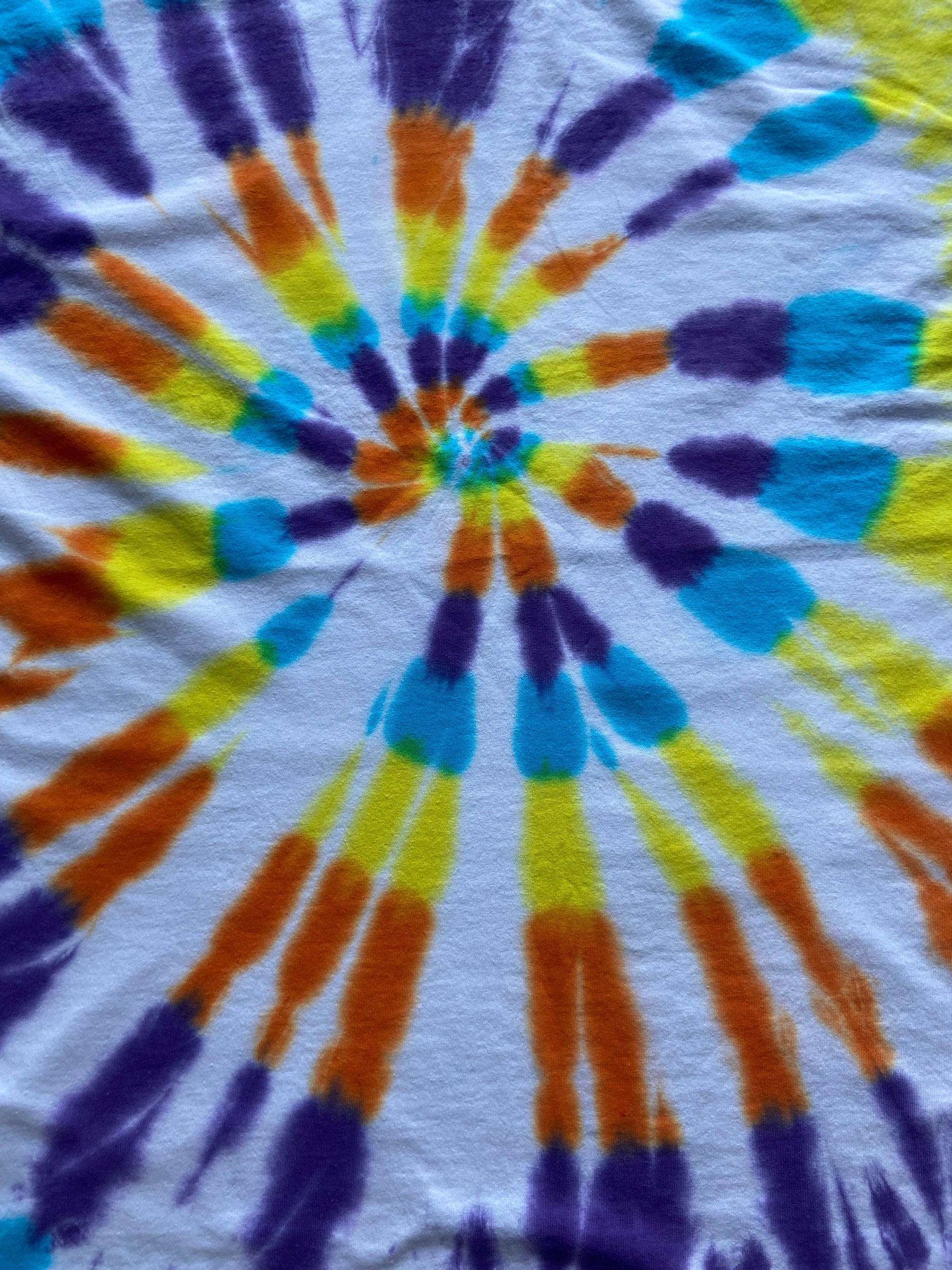 Bright Spiral Tie Dye T-Shirt, Adult, Youth, Unisex, XS, S, M, L, XL, 2XL, 3XL, 4XL, 5XL, Dyed in the UK, Gift