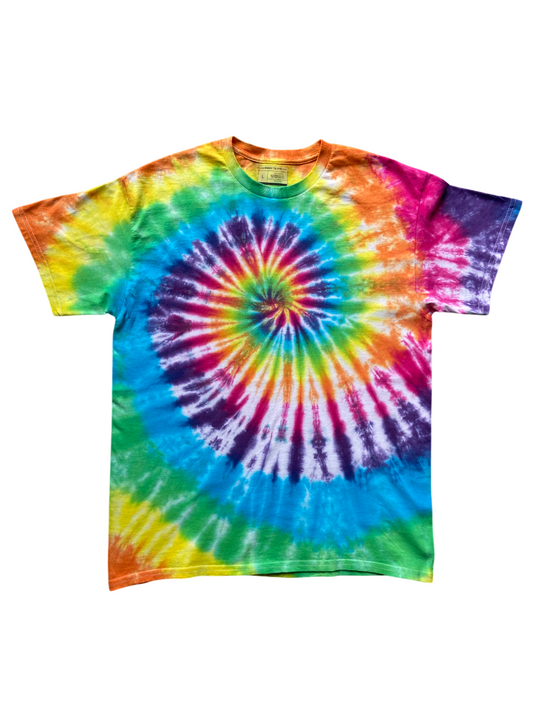 Classic Spiral Tie Dye T-Shirt, Adult, Youth, Unisex, XS, S, M, L, XL, 2XL, 3XL, 4XL, 5XL, Dyed in the UK, Gift