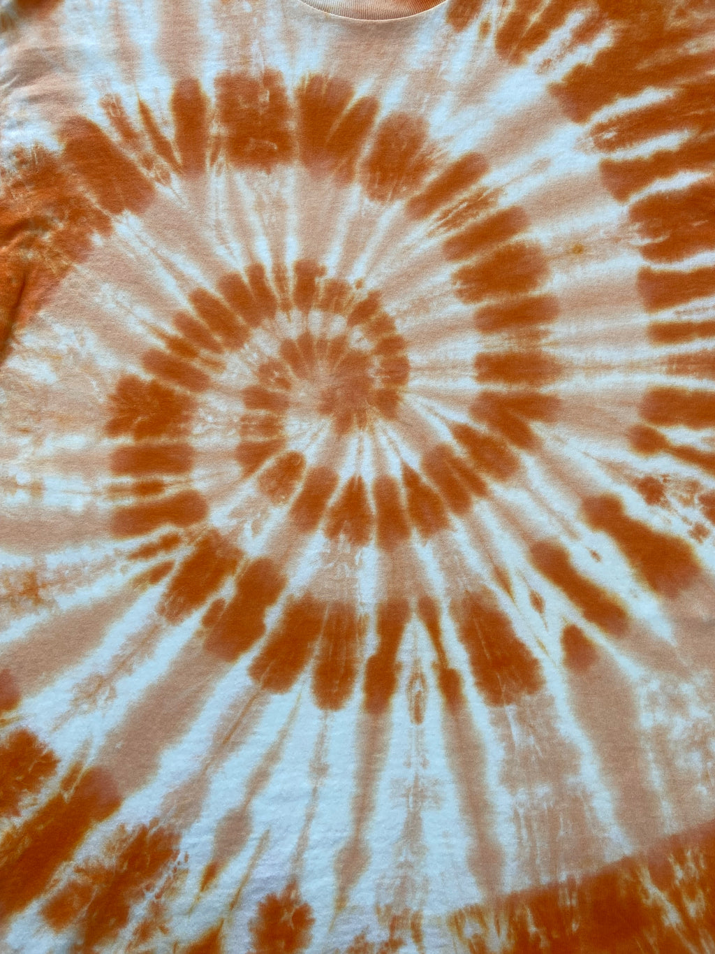 Orange Crush 2Tone Spiral Tie Dye T-Shirt, Adult, Youth, Unisex XS - 5XL, Long Sleeve, V-Neck, Handmade to Order, Dyed in the UK, Unique