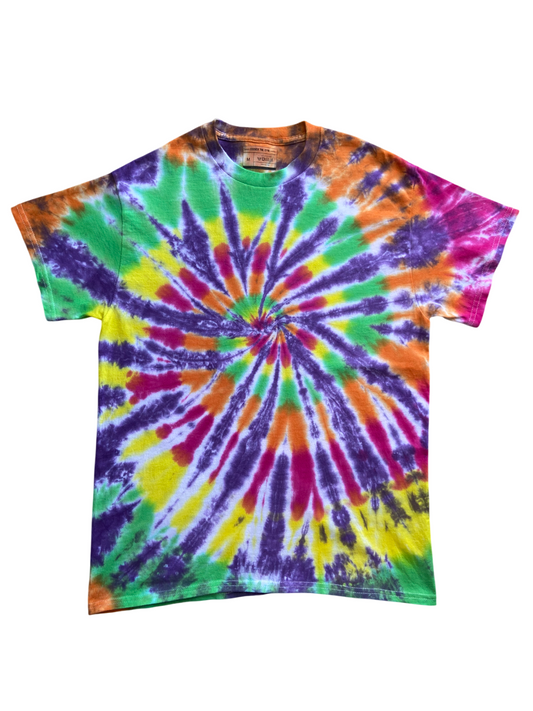 The Clown Spiral Tie Dye T-Shirt, Adult, Youth, Unisex, XS, S, M, L, XL, 2XL, 3XL, 4XL, 5XL, Dyed in the UK, Gift
