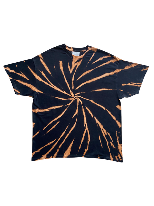 Black Bleach Swirl T-Shirt, Adult, Youth, XS, S, M, L, XL, 2XL, 3XL, 4XL, 5XL, Dyed in the UK, Gift