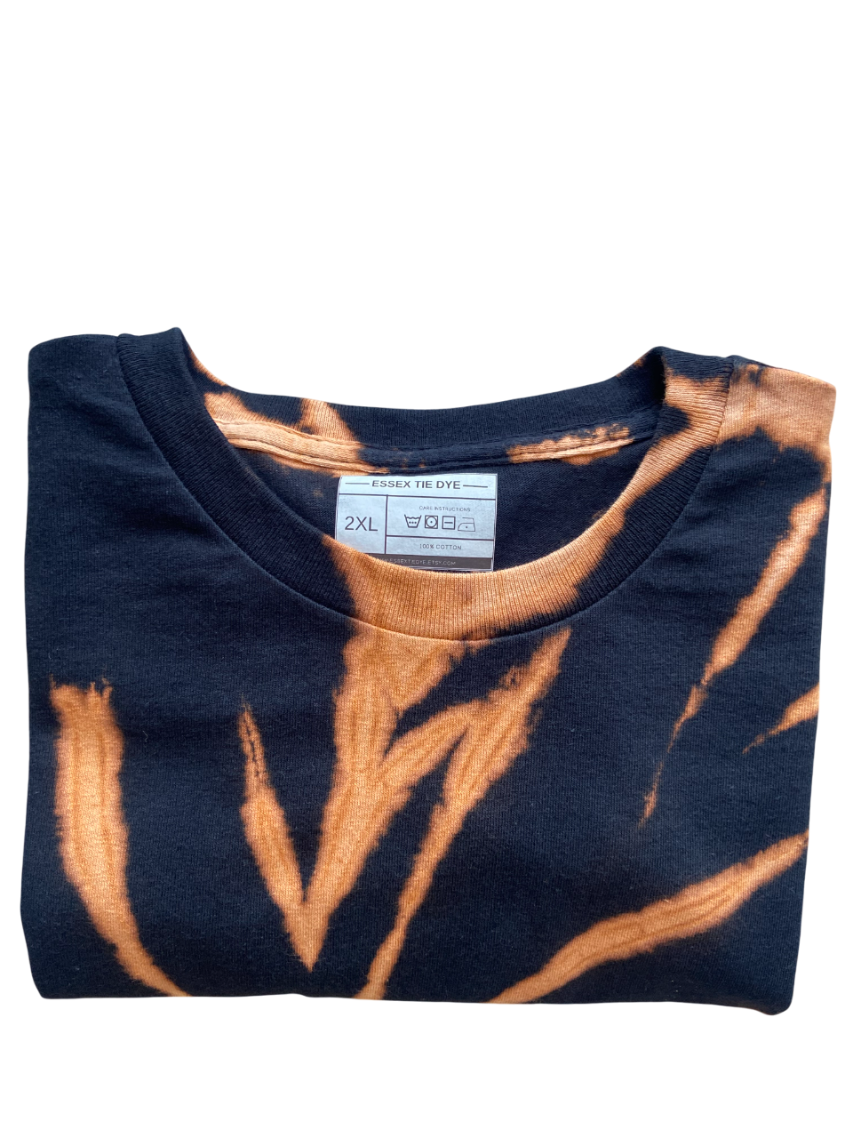 Black Bleach Swirl T-Shirt, Adult, Youth, XS, S, M, L, XL, 2XL, 3XL, 4XL, 5XL, Dyed in the UK, Gift