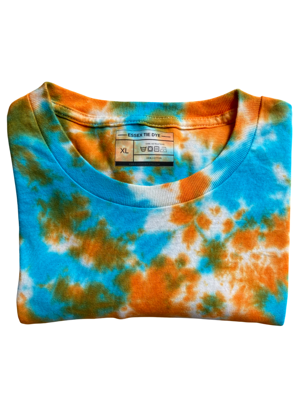Fire vs Water Scrunch Tie Dye T-Shirt, Adult, Youth, Unisex, XS, S, M, L, XL, 2XL, 3XL, 4XL, 5XL, Dyed in the UK, Gift